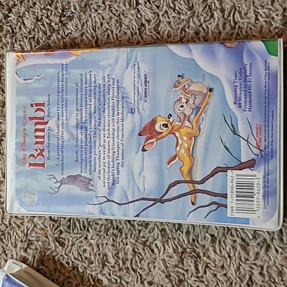 Bambi, Cinderella Jack Frost Vhs - Picture 8 of 11